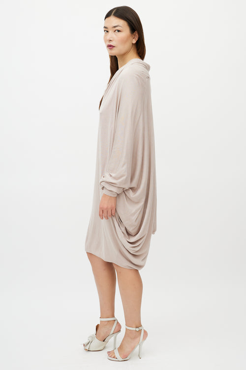 Alexander McQueen Beige Knit Sweater Dress