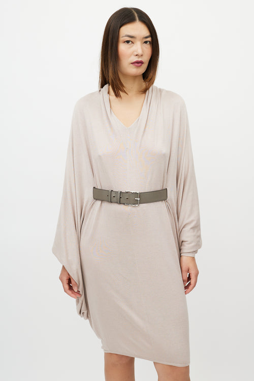 Alexander McQueen Beige Knit Sweater Dress