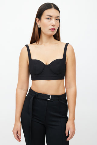 Alexander McQueen Black Bustier Top