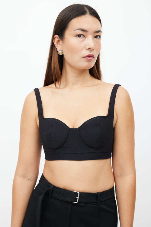 Alexander McQueen Black Bustier Top