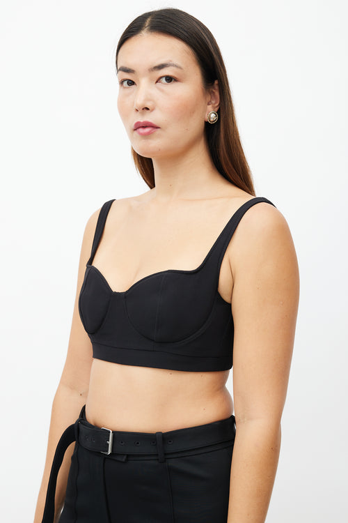 Alexander McQueen Black Bustier Top