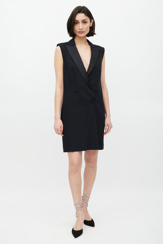 MCQ Black Double Breasted Blazer Dress