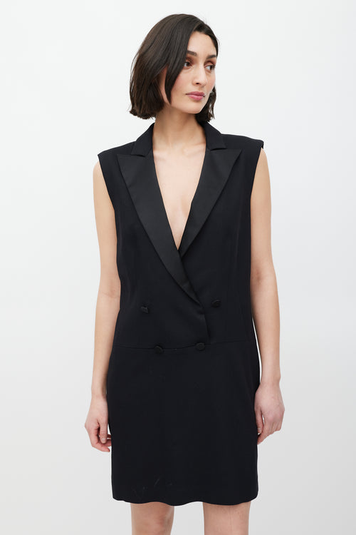 MCQ Black Double Breasted Blazer Dress