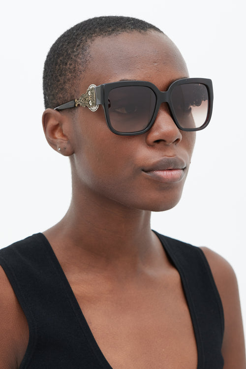 Alexander McQueen Brown AM0060S Square Sunglasses