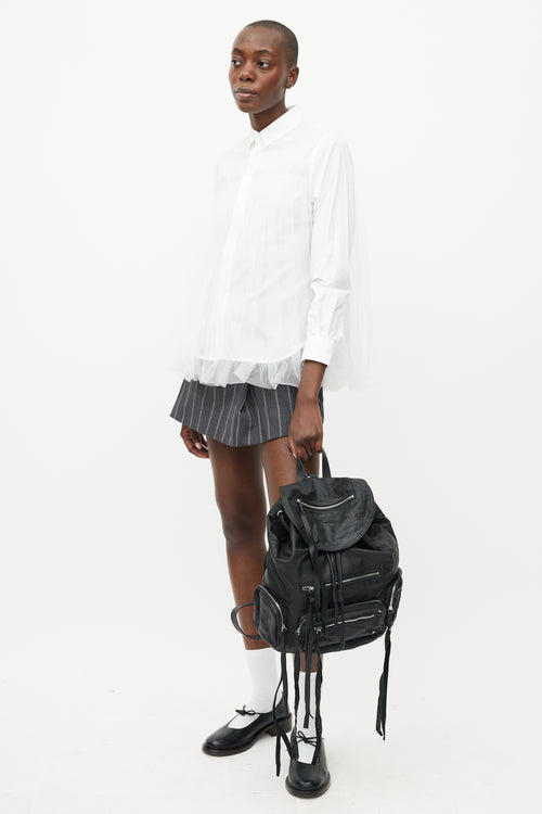 Alexander McQueen Black Loveless Leather Backpack