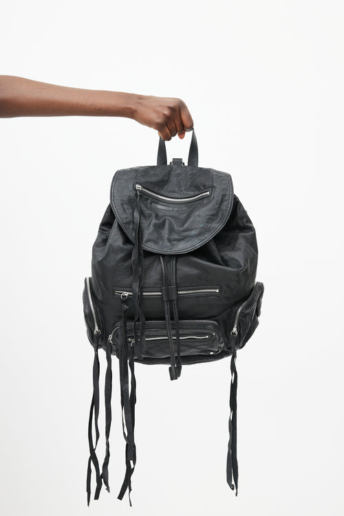 Alexander McQueen Black Loveless Leather Backpack