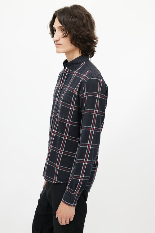 Alexander McQueen Black 
Multicolour Plaid Shirt