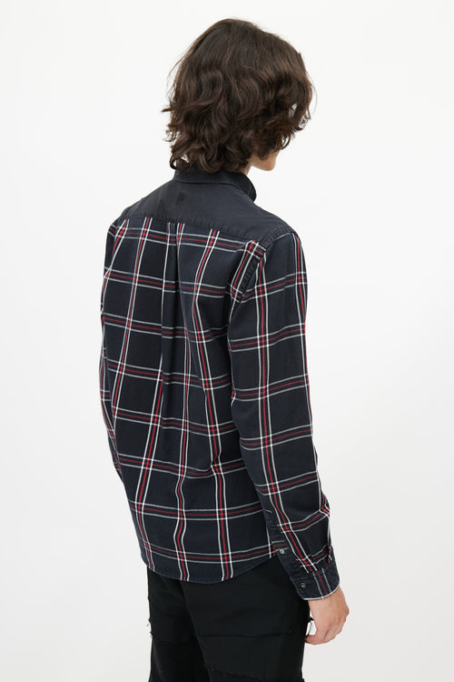 Alexander McQueen Black 
Multicolour Plaid Shirt