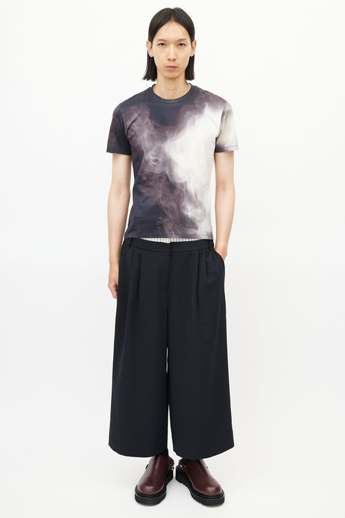 Alexander McQueen Black 
Multicolour Smoke T-Shirt