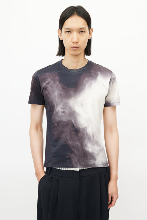 Alexander McQueen Black 
Multicolour Smoke T-Shirt