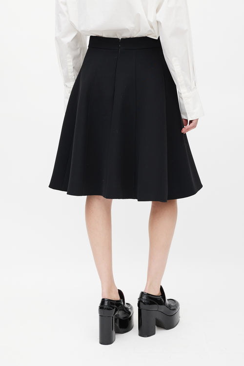 MCQ Black Ruffled Zip Pocket Skirt