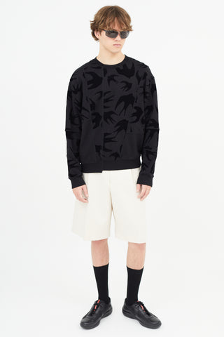 Alexander McQueen McQ Black Asymmetrical Patch Sweatshirt