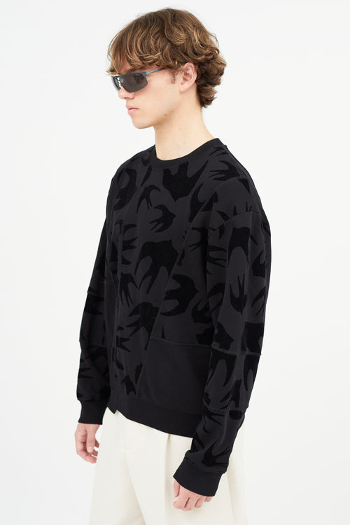 Alexander McQueen McQ Black Asymmetrical Patch Sweatshirt