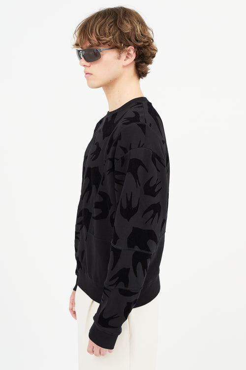 Alexander McQueen McQ Black Asymmetrical Patch Sweatshirt