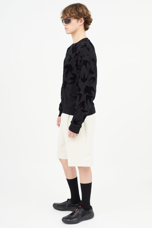 Alexander McQueen McQ Black Asymmetrical Patch Sweatshirt