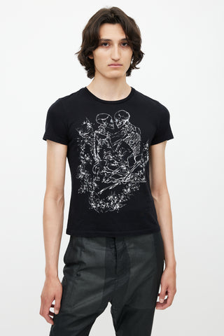 Alexander McQueen Black 
White Skeleton T-Shirt