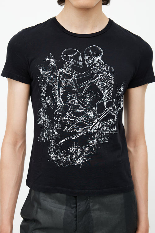 Alexander McQueen Black 
White Skeleton T-Shirt