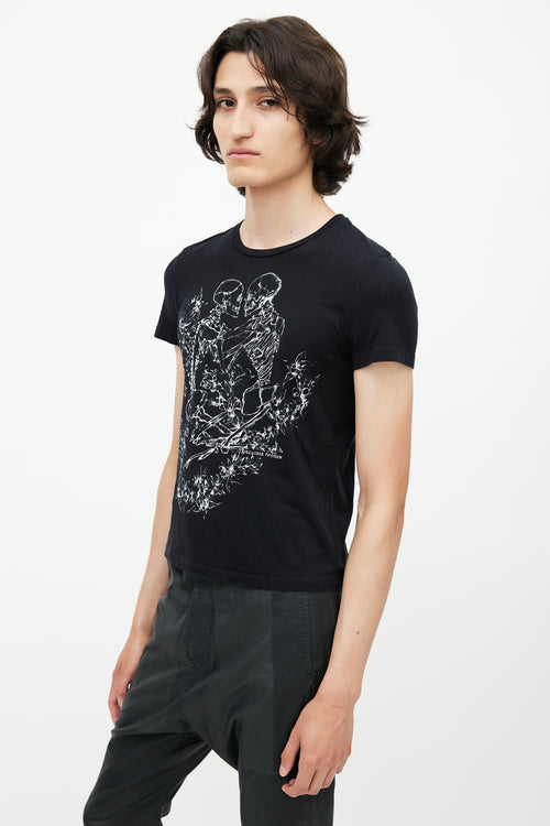 Alexander McQueen Black 
White Skeleton T-Shirt