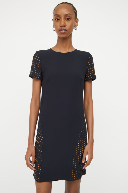 Alexander McQueen Black 
Orange Panel Dress