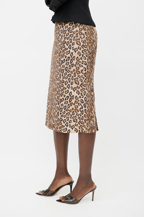 Alexander McQueen Brown 
Black Pattern Skirt