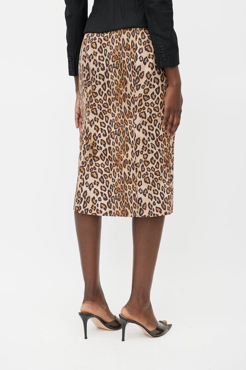 Alexander McQueen Brown 
Black Pattern Skirt