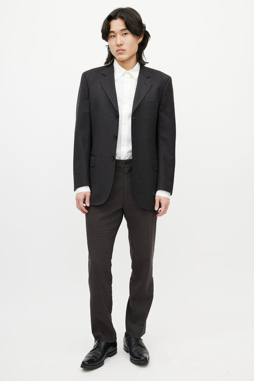 Alexander McQueen Dark Grey Wool Blazer