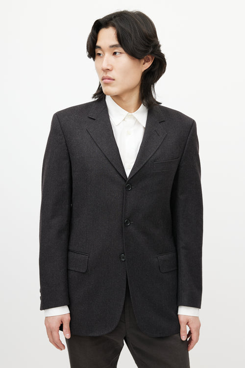 Alexander McQueen Dark Grey Wool Blazer