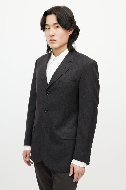 Alexander McQueen Dark Grey Wool Blazer