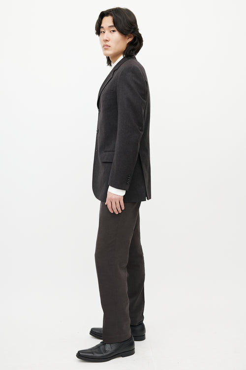 Alexander McQueen Dark Grey Wool Blazer