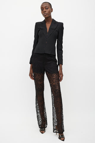 Alexander McQueen FW 2002 Black Corseted Lace Up Blazer