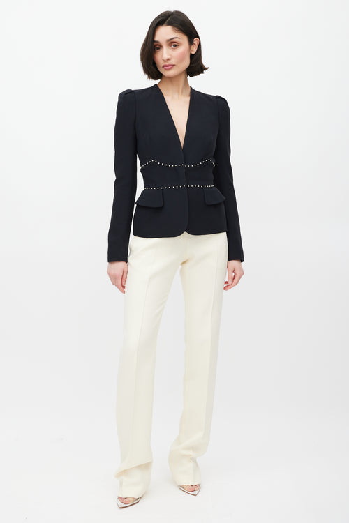 Alexander McQueen FW 2013 Black Pearl Blazer