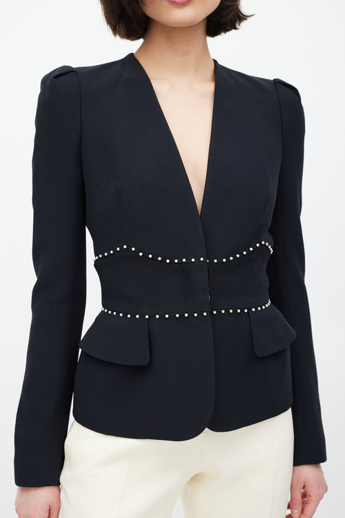 Alexander McQueen FW 2013 Black Pearl Blazer