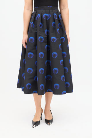 Faille Iris Printed Ball Skirt