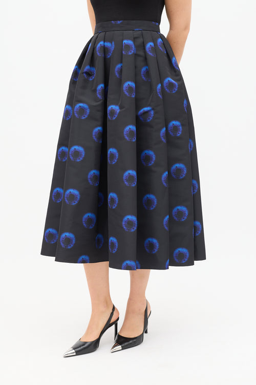 Faille Iris Printed Ball Skirt