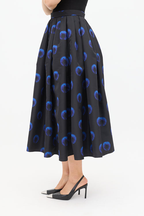 Faille Iris Printed Ball Skirt