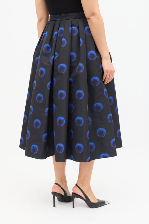 Faille Iris Printed Ball Skirt