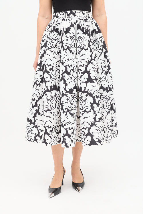 Faille Printed Ball Skirt