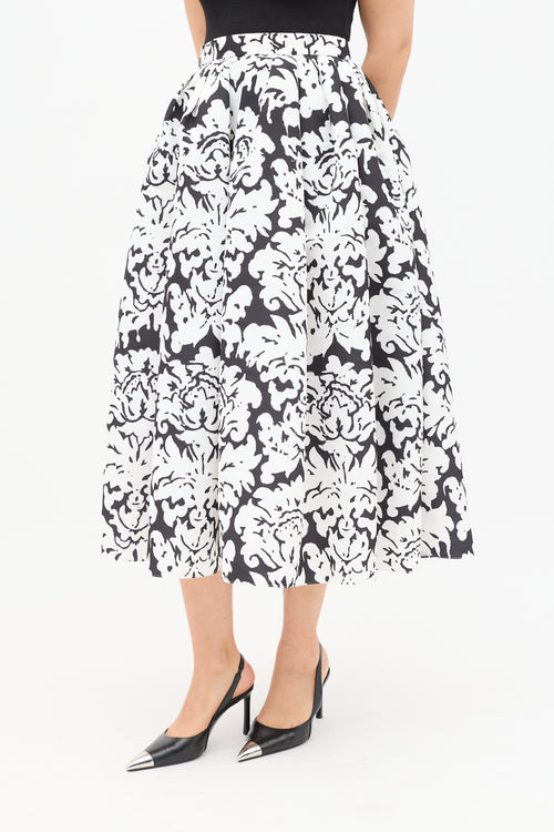 Faille Printed Ball Skirt