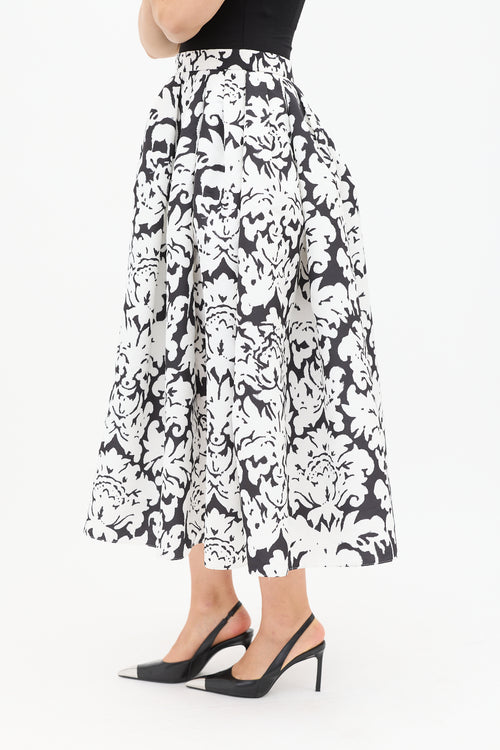 Faille Printed Ball Skirt