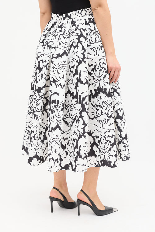 Faille Printed Ball Skirt