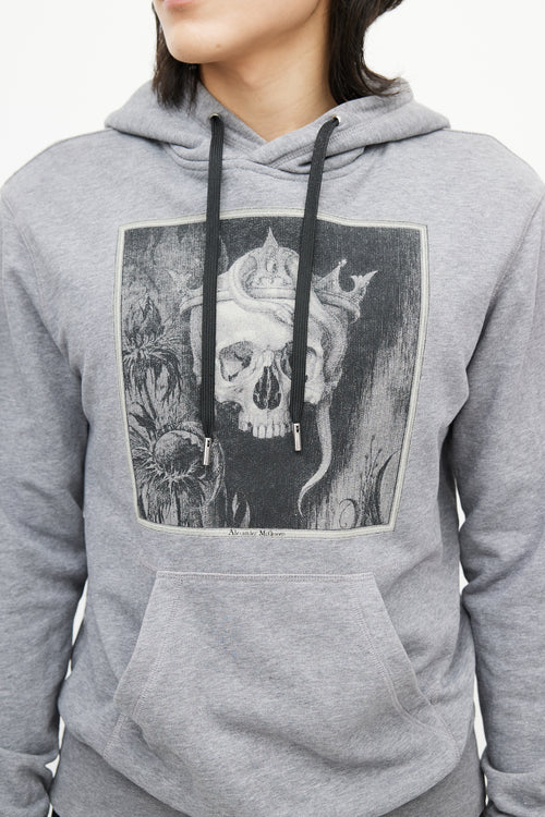 Alexander McQueen Grey 
Multicolour Skull Hoodie