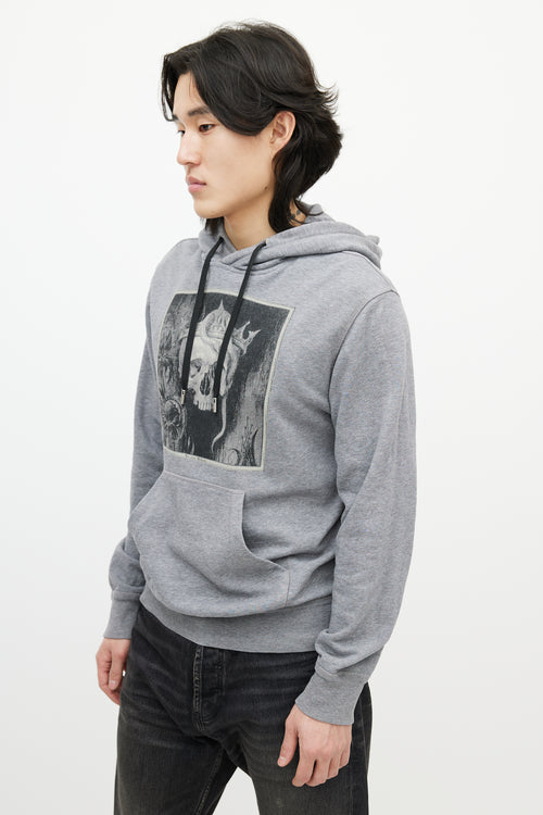 Alexander McQueen Grey 
Multicolour Skull Hoodie