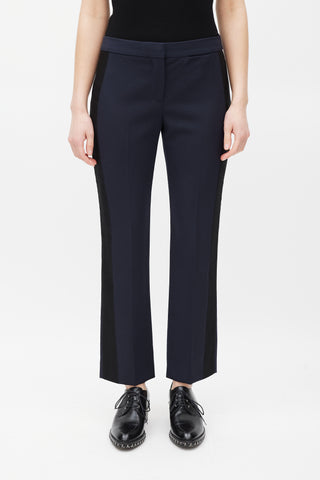 Alexander McQueen Navy 
Black Wool Striped Trouser