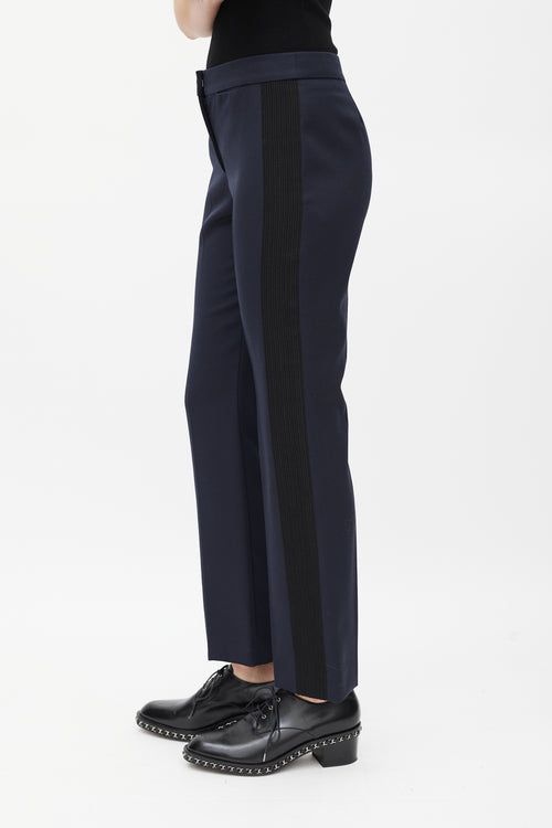 Alexander McQueen Navy 
Black Wool Striped Trouser