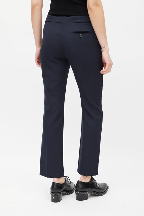 Alexander McQueen Navy 
Black Wool Striped Trouser