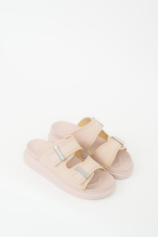 Alexander McQueen Pink 
Beige Rubber Slide