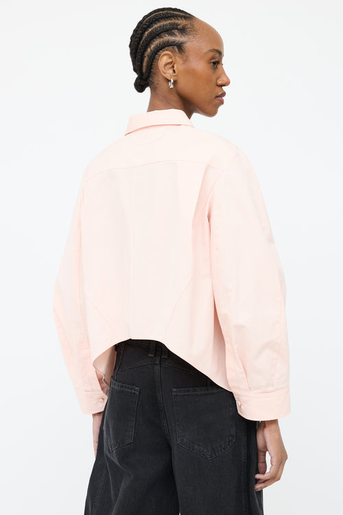 Alexander McQueen Pink Crop Collar Shirt