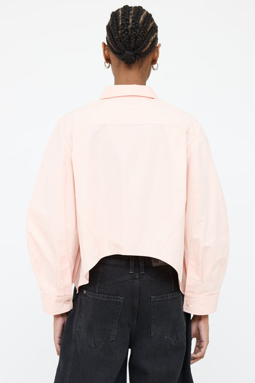 Alexander McQueen Pink Crop Collar Shirt