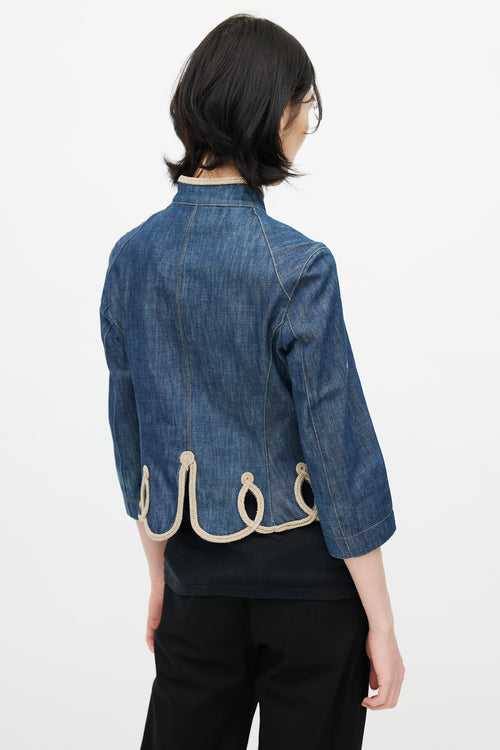 Alexander McQueen SS 2005 Denim Embroidery Jacket