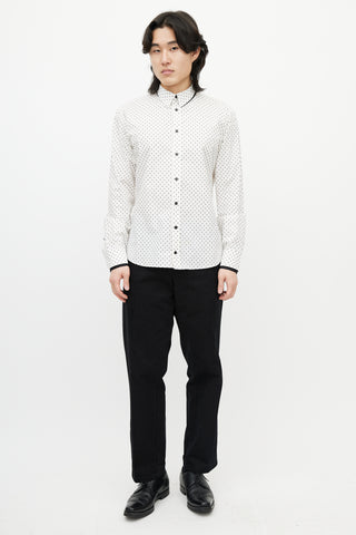 Alexander McQueen White 
Black Skull Shirt